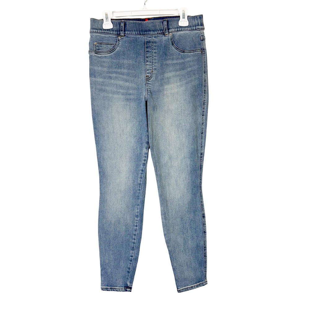 Spanx Pull On Ankle Skinny Jeans Women's Large Stretch Shaping